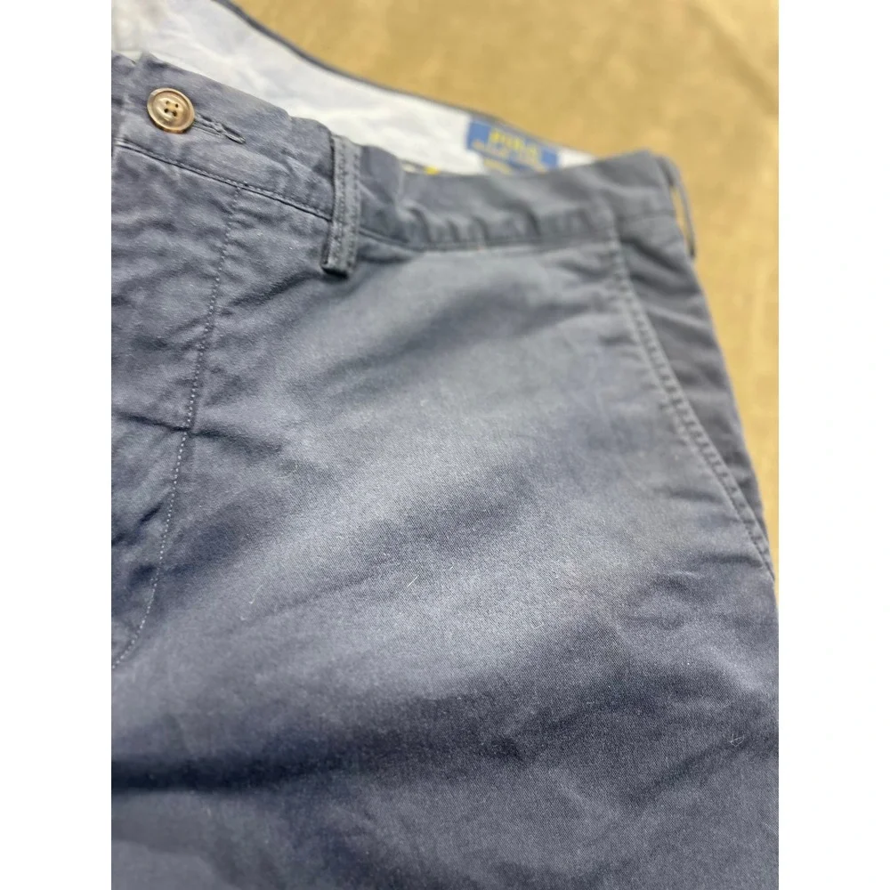 Polo Ralph Lauren Mens Stretch‎ Straight Fit Chino Pants Navy Blue 38x30